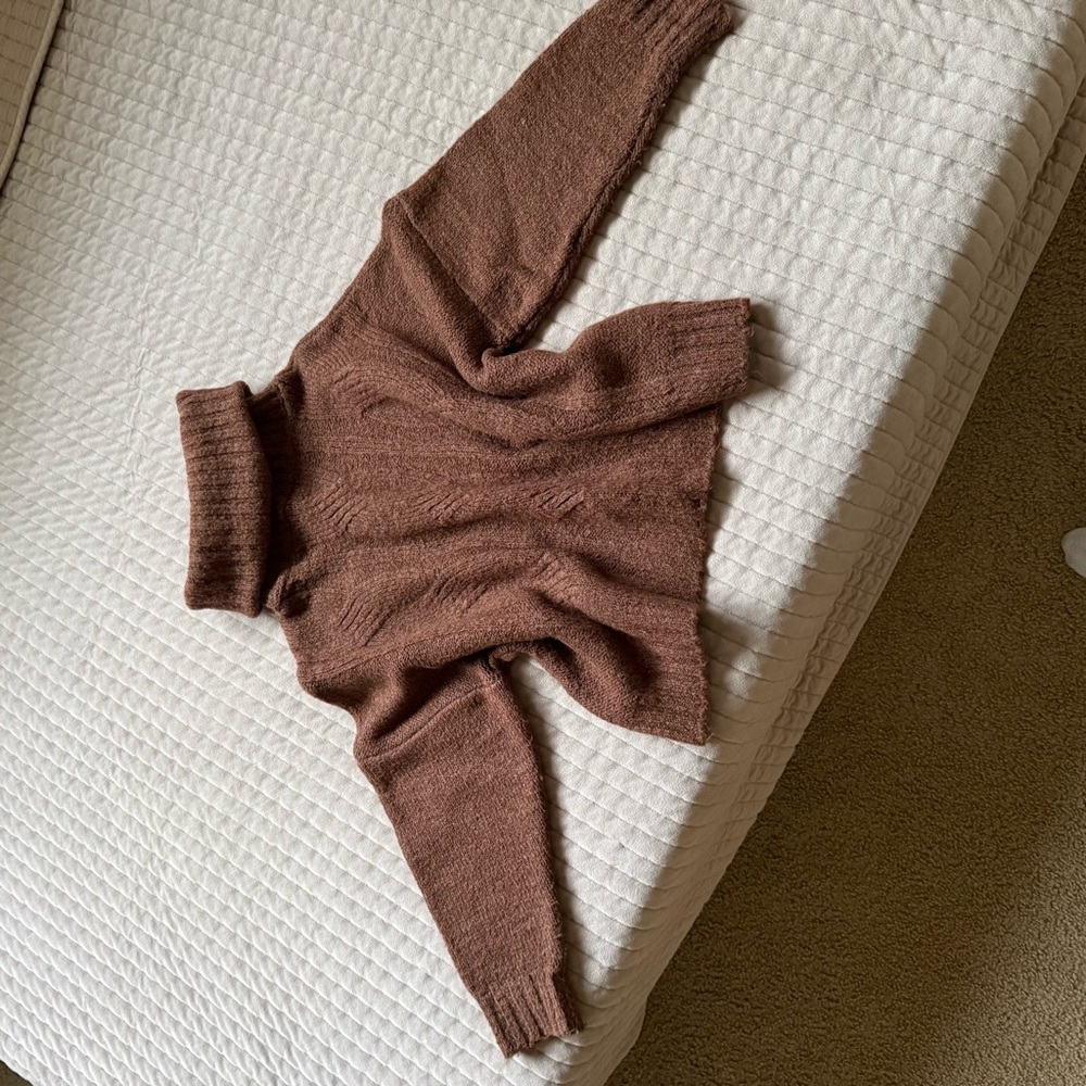 Cozy Brown Turtleneck Sweater